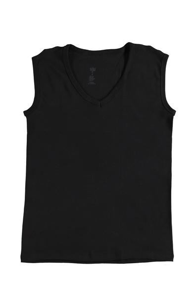 Erkek Giyim - Siyah XL Beden 2'li V Yaka Kolsuz Atlet