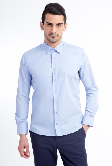 Erkek Giyim - Mavi M Beden Uzun Kol Slim Fit Gömlek