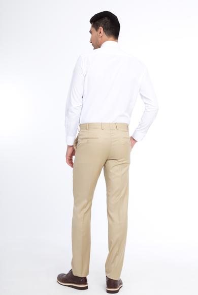 Erkek Giyim - Kum 48 Beden Yünlü Klasik Pantolon