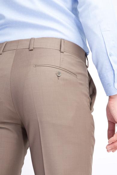 Erkek Giyim - TOPRAK 50 Beden Slim Fit Yünlü Klasik Pantolon