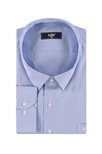 Erkek Giyim - Büyük Beden Uzun Kol Çizgili Gömlek