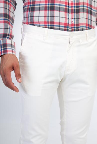 Erkek Giyim - Krem 52 Beden Slim Fit Spor Pantolon
