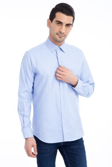 Erkek Giyim - Mavi M Beden Uzun Kol Oxford Klasik Gömlek