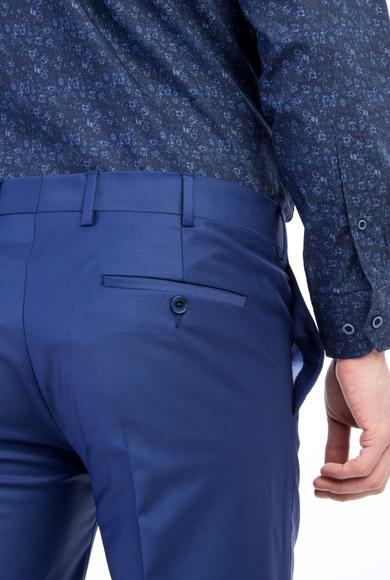 Erkek Giyim - Kum 52 Beden Slim Fit Yünlü Klasik Pantolon