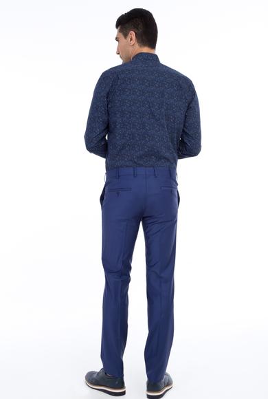 Erkek Giyim - Kum 52 Beden Slim Fit Yünlü Klasik Pantolon