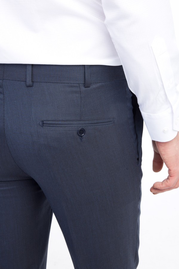 Slim Fit Klasik Desenli Pantolon
