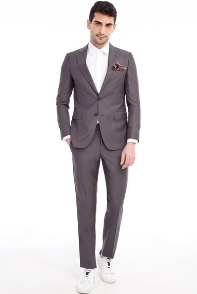 Erkek Giyim - Orta füme 50 Beden Regular Fit Takım Elbise