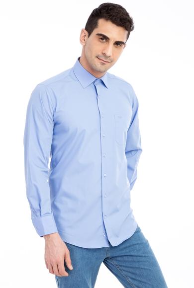 Erkek Giyim - MAVİ 3X Beden Uzun Kol Klasik Gömlek