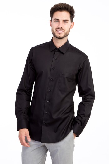 Erkek Giyim - Uzun Kol Non Iron Klasik Saten Gömlek