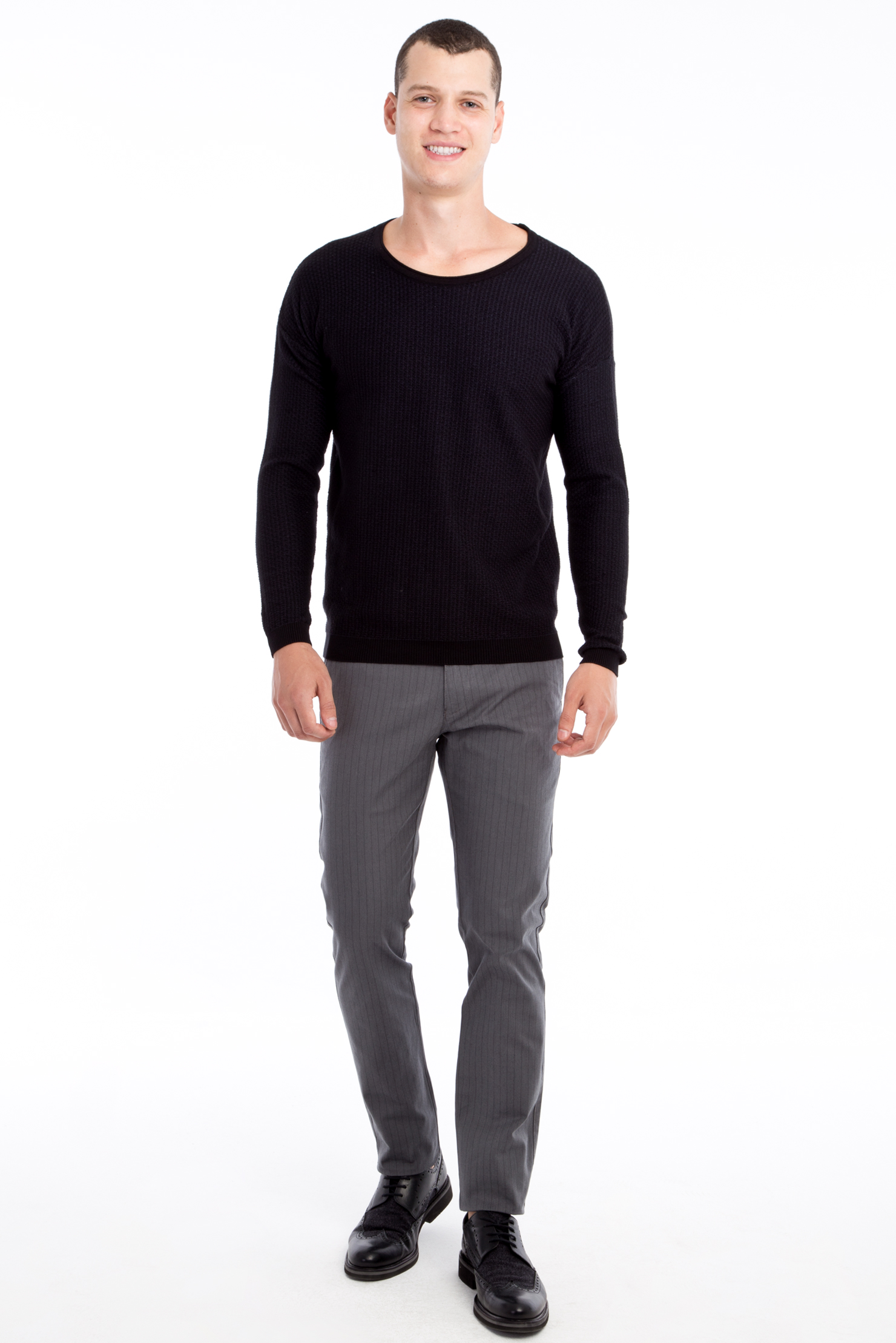 Erkek Orta Fume Slim Fit Baliksirti Spor Pantolon 0l39cgo103052 Kigili