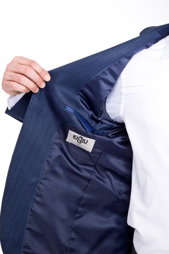 Erkek Giyim - Slim Fit Balıksırtı Ceket