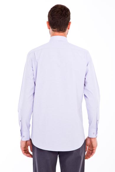 Erkek Giyim - LİLA M Beden Uzun Kol Desenli Klasik Gömlek