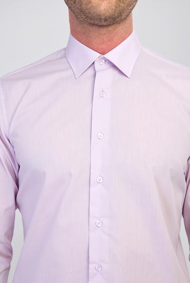 Erkek Giyim - LİLA S Beden Uzun Kol Slim Fit Spor Gömlek
