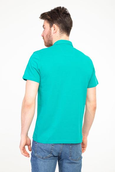 Erkek Giyim - Açık Yeşil M Beden Polo Yaka Regular Fit Tişört