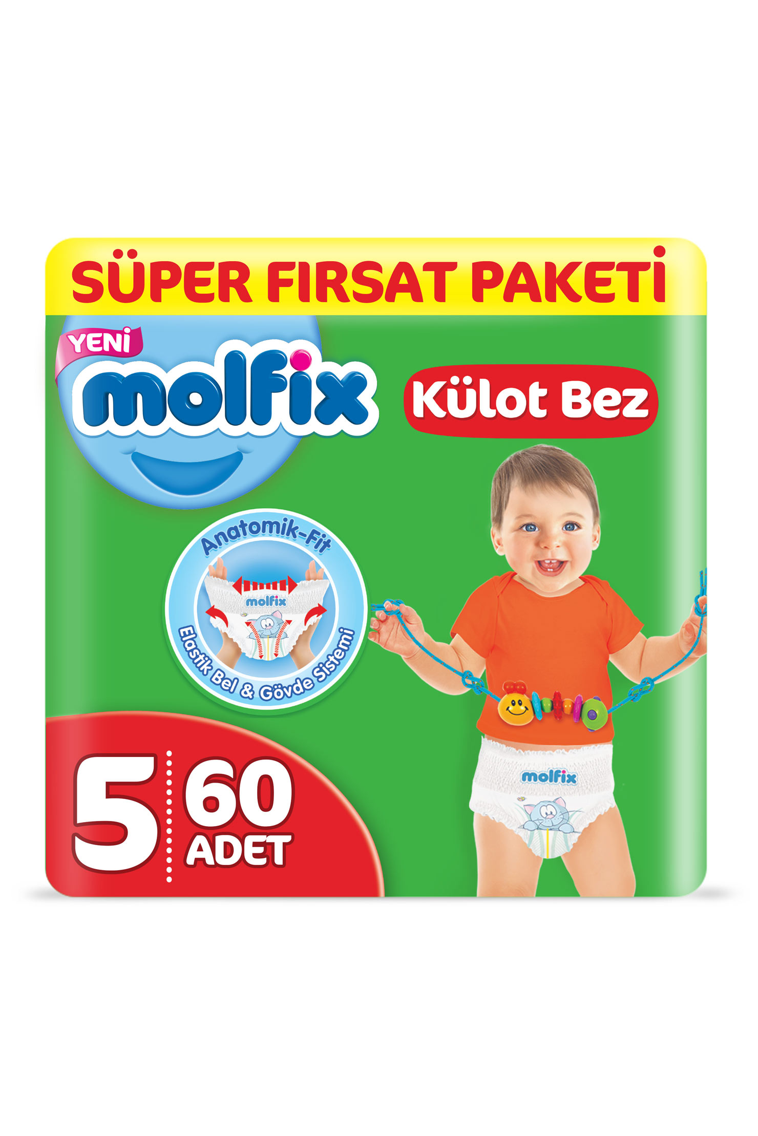 Kigili Molfix 3D Külot Bez, Junior (5) Beden, 60 Adet. 1