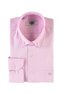 Erkek Giyim - Uzun Kol Regular Fit Desenli Oxford Gömlek