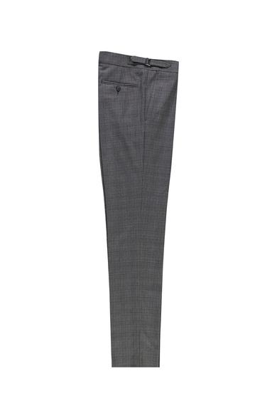 Erkek Giyim - MARENGO 54 Beden Slim Fit Yünlü Tokalı Pileli Klasik Pantolon