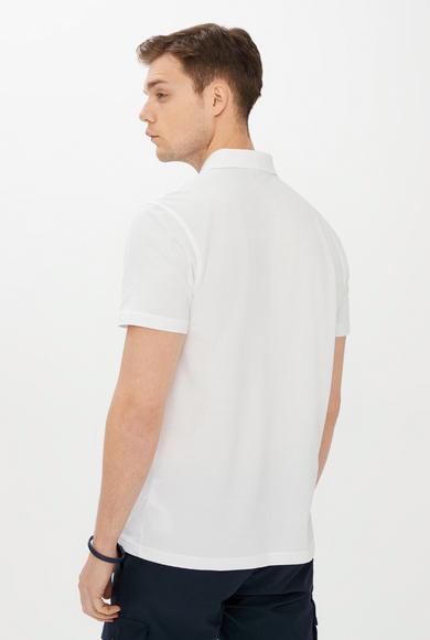 Erkek Giyim - BEYAZ XL Beden Polo Yaka Regular Fit Tişört