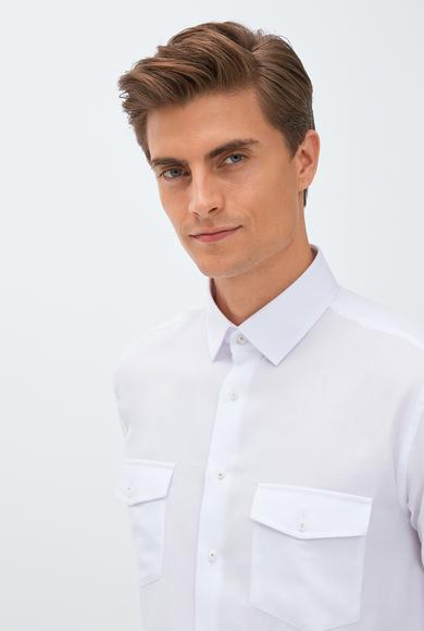 Erkek Giyim - BEYAZ 3X Beden Uzun Kol Regular Fit Gömlek