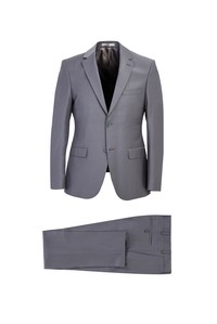 Erkek Giyim - Slim Fit Yünlü Takım Elbise