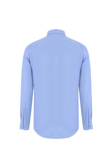 Erkek Giyim - AÇIK MAVİ 3X Beden Uzun Kol Regular Fit Oduncu Gömlek