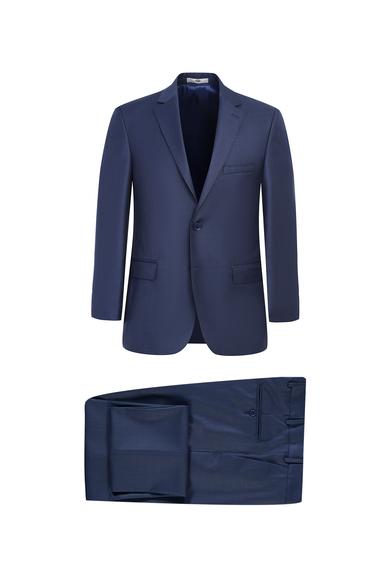 Erkek Giyim - ORTA PETROL 54 Beden Klasik Desenli Takım Elbise