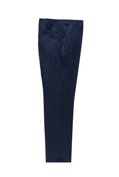 Erkek Giyim - KOYU MAVİ 58 Beden Kuşgözü Klasik Pantolon