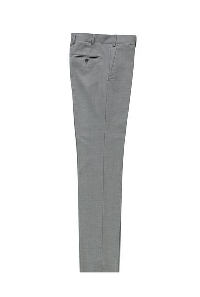 Erkek Giyim - AÇIK GRİ 46 Beden Slim Fit Yünlü Klasik Pantolon