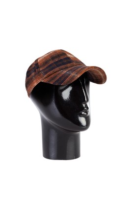 Erkek Giyim - KİREMİT  Beden Desenli Şapka