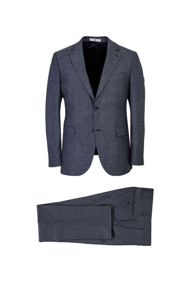 Erkek Giyim - AÇIK GRİ 52 Beden Slim Fit Kuşgözü Takım Elbise