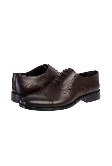 Erkek Giyim - KOYU KAHVE 42 Beden Bağcıklı Klasik Ayakkabı