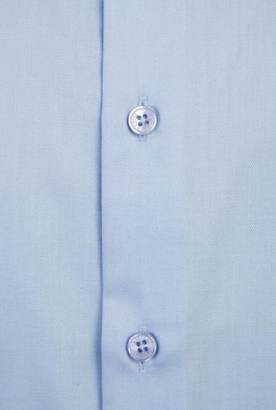 Erkek Giyim - UÇUK MAVİ XL Beden Uzun Kol Slim Fit Non Iron Klasik Gömlek