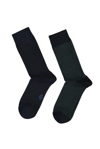 Erkek Giyim - NEFTİ 42-45 Beden 2'li Desenli Çorap