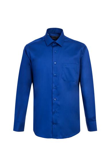 Erkek Giyim - SAKS MAVİ XL Beden Uzun Kol Non Iron Klasik Gömlek