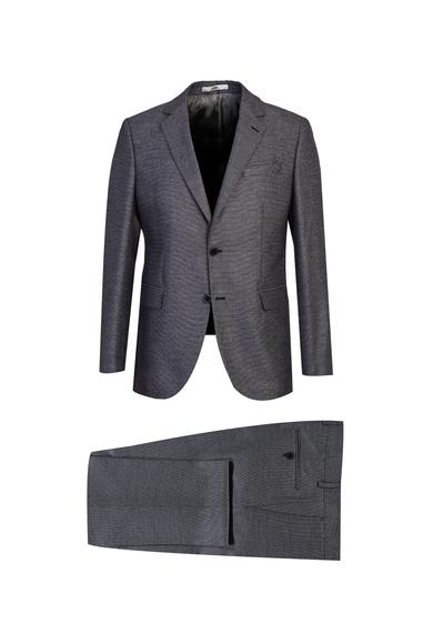 Erkek Giyim - ORTA GRİ 50 Beden Kuşgözü Klasik Takım Elbise