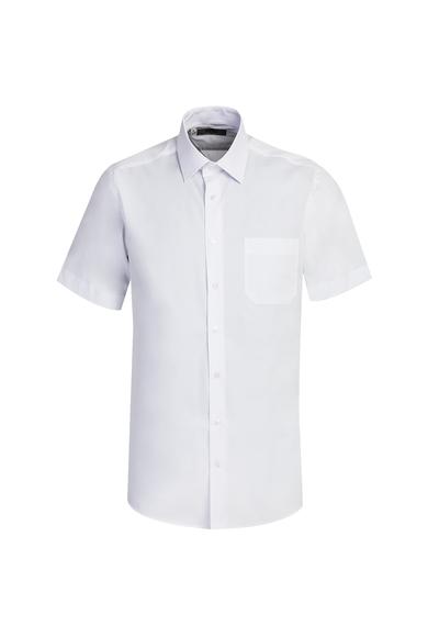Erkek Giyim - BEYAZ XL Beden Kısa Kol Regular Fit Gömlek