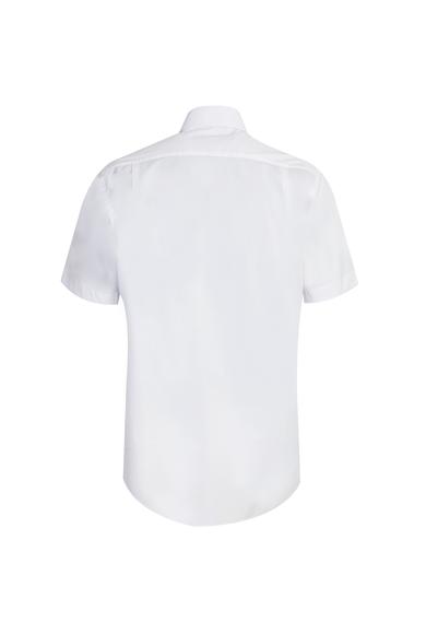Erkek Giyim - BEYAZ 4X Beden Kısa Kol Regular Fit Gömlek