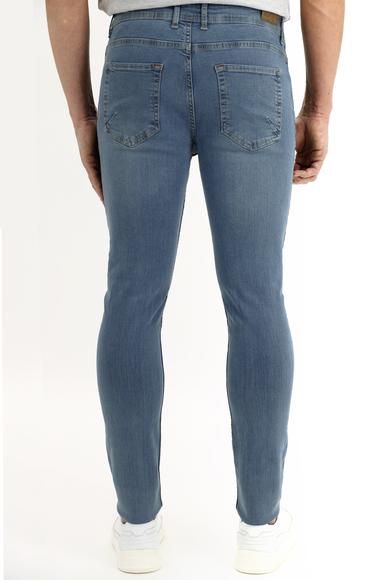 Erkek Giyim - AÇIK MAVİ 46 Beden Slim Fit Denim Pantolon