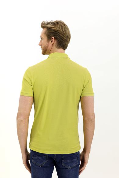 Erkek Giyim - LIME XXL Beden Polo Yaka Regular Fit Nakışlı Tişört