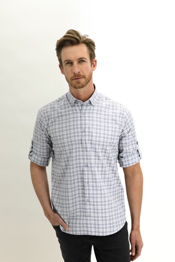 Erkek Giyim - Uzun Kol Regular Fit Ekose Spor Gömlek