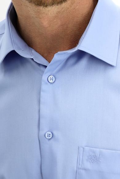 Erkek Giyim - AÇIK MAVİ M Beden Uzun Kol Non Iron Klasik Gömlek