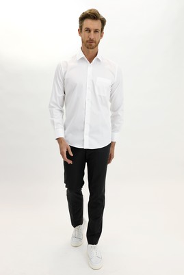 Erkek Giyim - BEYAZ XL Beden Uzun Kol Non Iron Klasik Gömlek