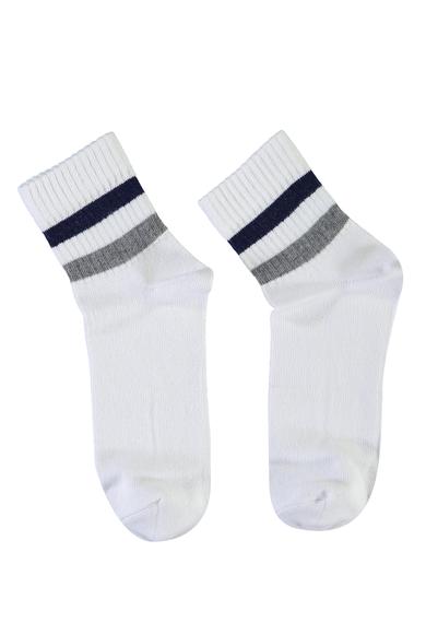 Erkek Giyim - BEYAZ -1 40-44 Beden Spor Soket Çorap