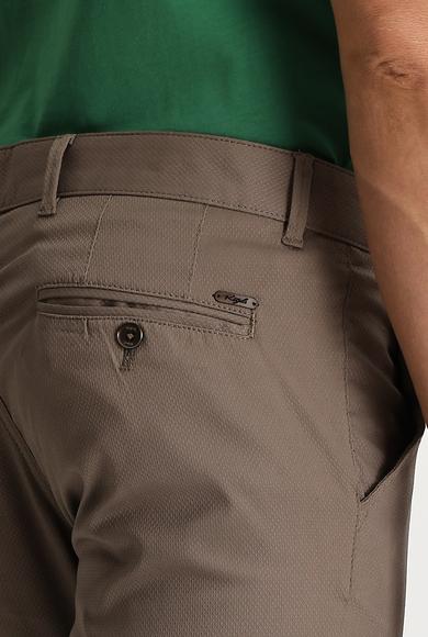 Erkek Giyim - AÇIK VİZON 54 Beden Slim Fit Kuşgözü Spor Pantolon