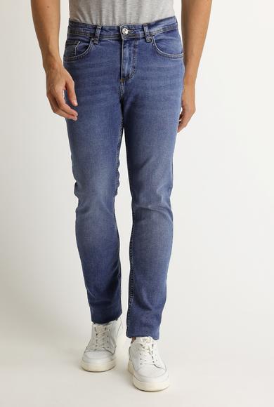 Erkek Giyim - AÇIK MAVİ 52 Beden Slim Fit Denim Pantolon