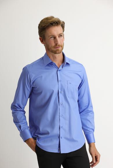 Erkek Giyim - AQUA MAVİSİ M Beden Uzun Kol Non Iron Klasik Gömlek