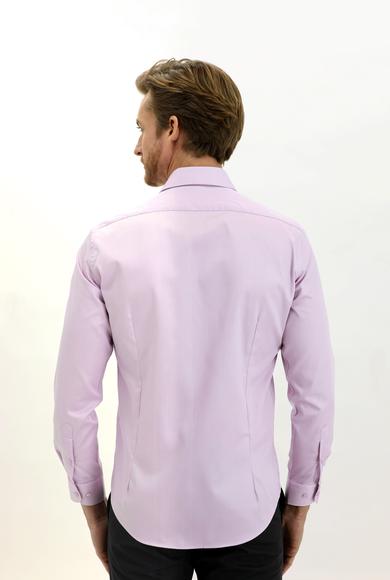 Erkek Giyim - LİLA S Beden Uzun Kol Slim Fit Non Iron Gömlek