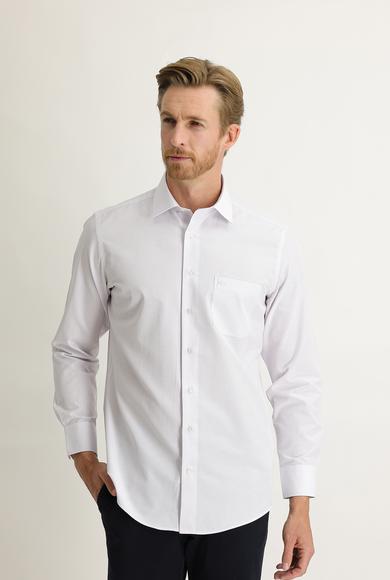 Erkek Giyim - LİLA M Beden Uzun Kol Klasik Çizgili Gömlek
