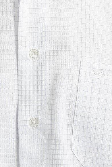 Erkek Giyim - UÇUK MAVİ XL Beden Uzun Kol Regular Fit Kareli Gömlek