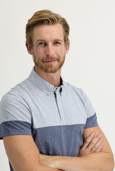 Erkek Giyim - İNDİGO XL Beden Polo Yaka Regular Fit Desenli Tişört